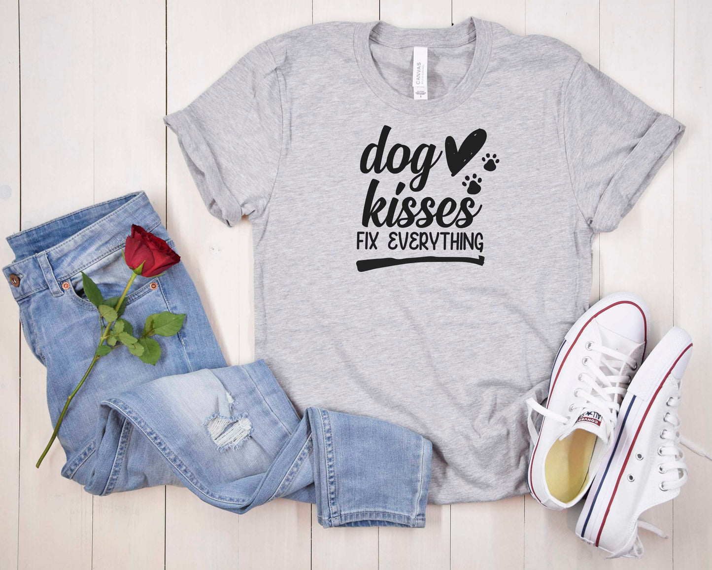 Dog Kisses Fix Everything - Pet Lovers Shirt