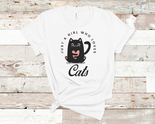 Just A Girl Who Loves Cats - Pet Lovers Shirt