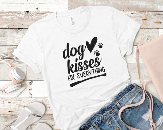 Dog Kisses Fix Everything - Pet Lovers Shirt