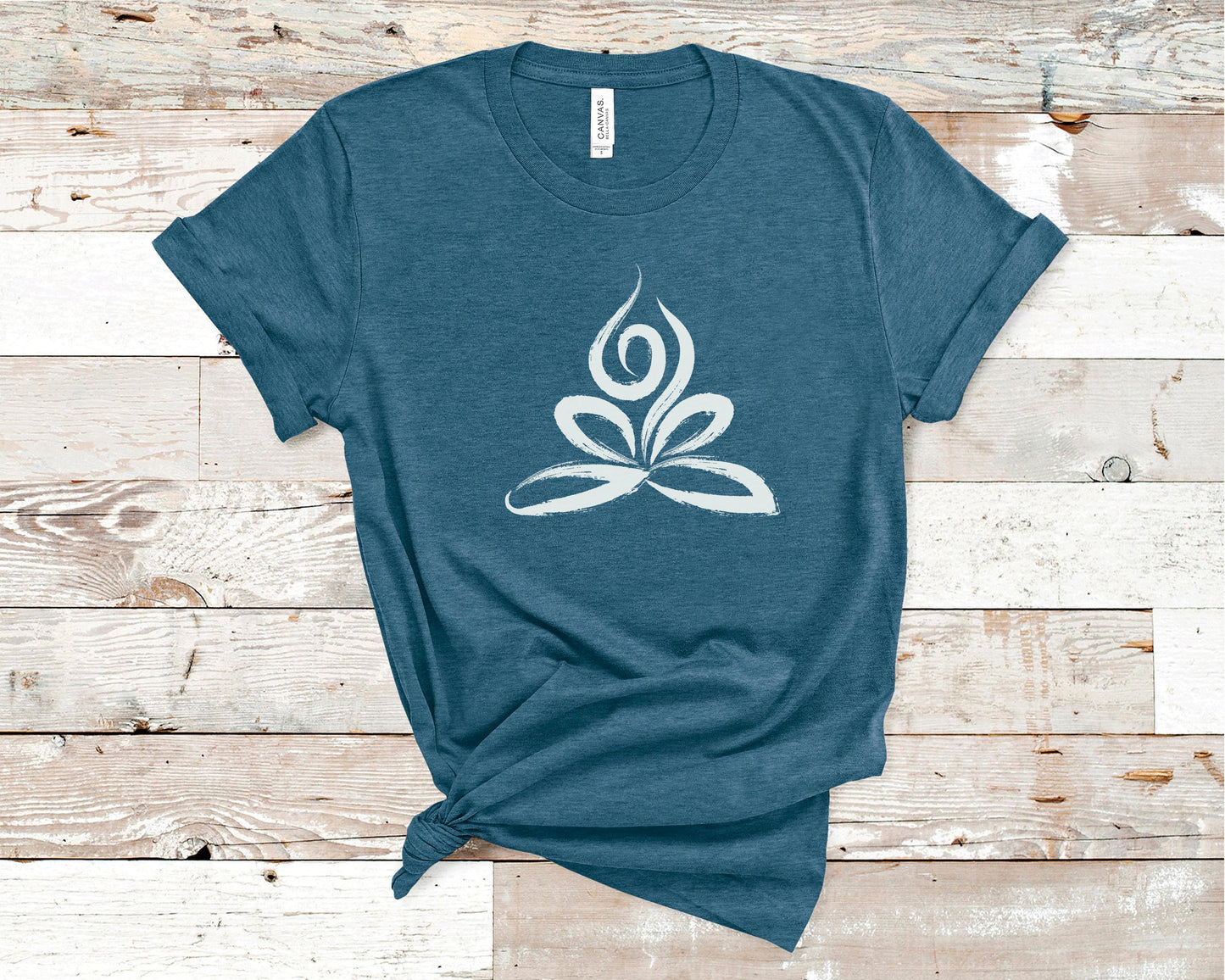 Lotus Flower Yoga & Workout Anthracite Grey T-shirt